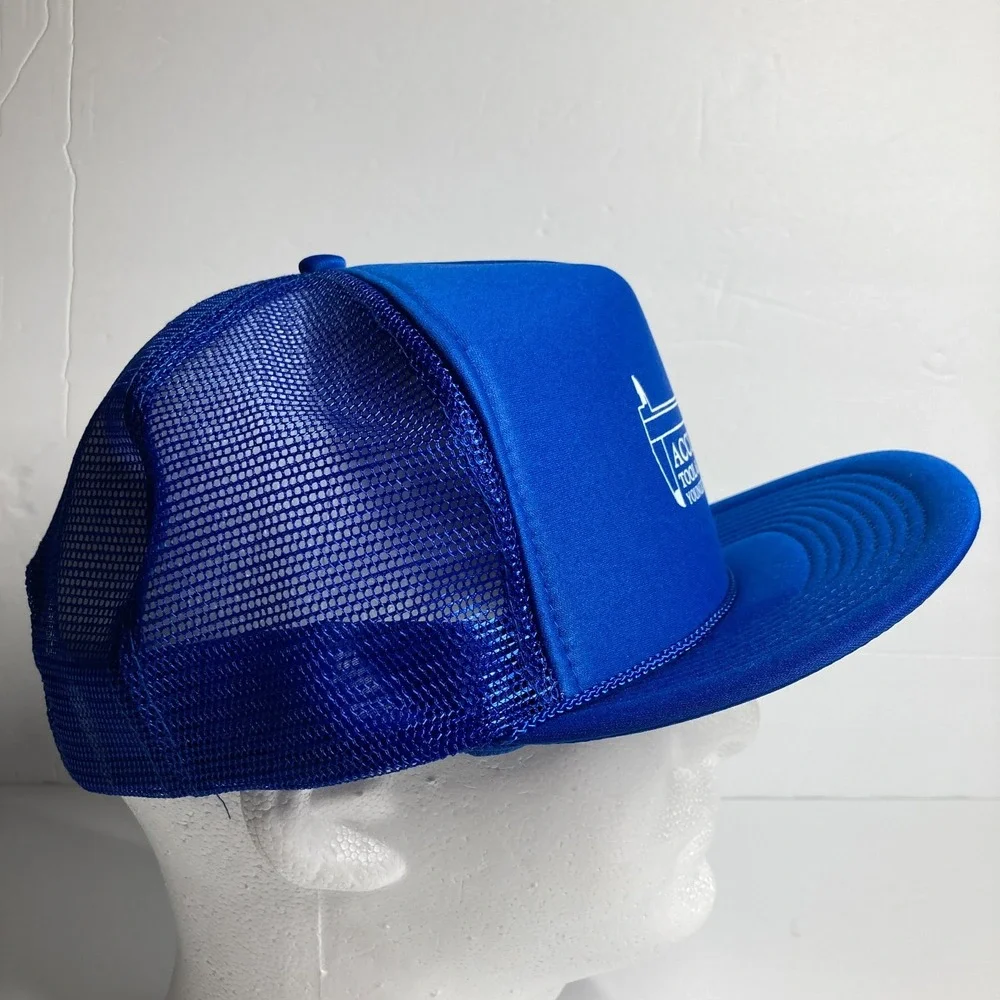 Accu-Tek Tool & Die Trucker Cap Hat Adult Blue Snapback Youngstown‎ Ohio